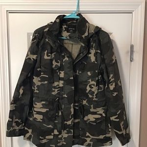Camouflage jacket with hood
